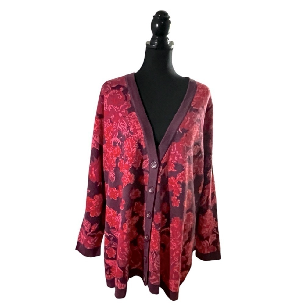 Isaac Mizrahi Live! Jacquard Cardigan, Size 2X Petite